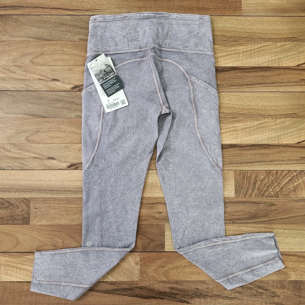 NWT Lululemon Fast Free Tight II Leggings Ice Dye Violet Verbena Nulux Size 6
